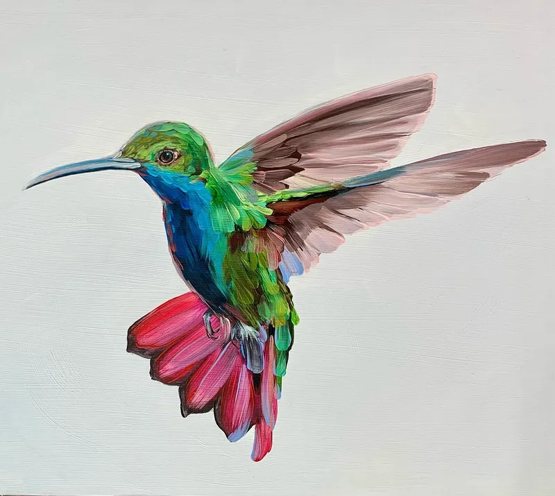 Bird-inspired oil masterworks