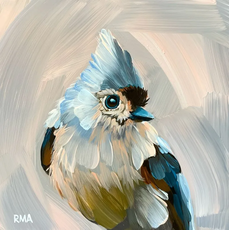 Birdlife-inspired oil creations