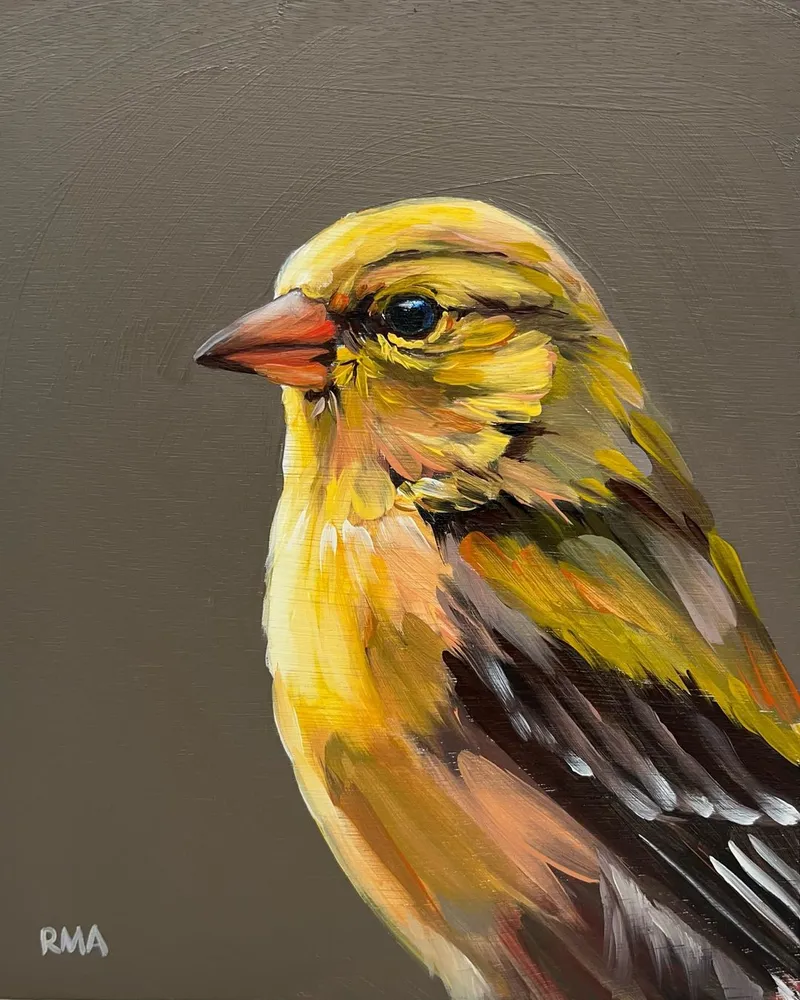 Oil depictions of feathered friends